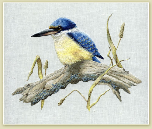 手工花鸟刺绣，栩栩如生美轮美奂-千呱资源网