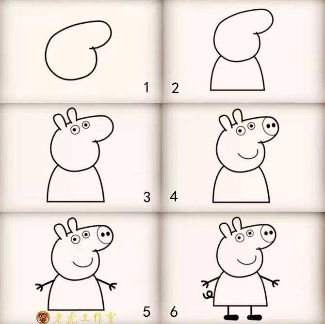 轻松学会的小猪佩奇简笔画-千呱资源网