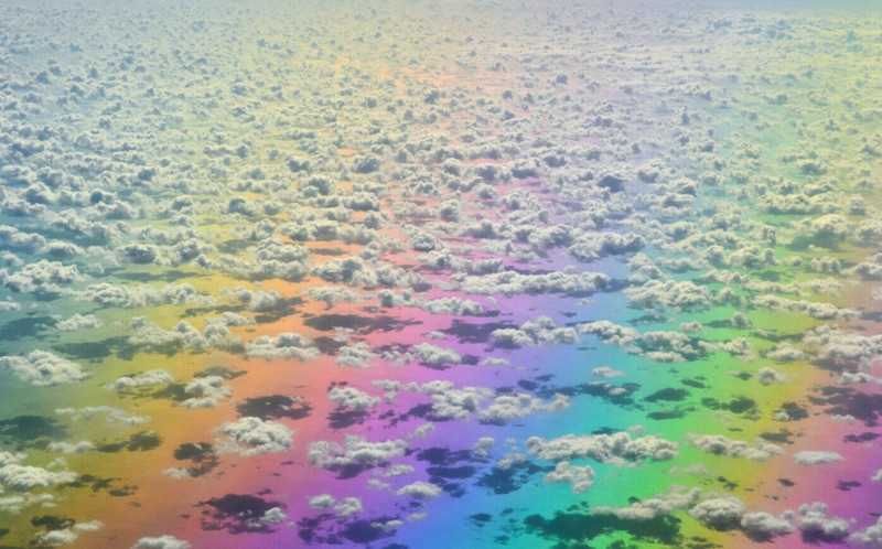 加勒比海上空罕有的万花筒云海-千呱博客网