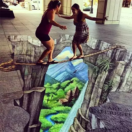 街头创意3D立体画-千呱博客网