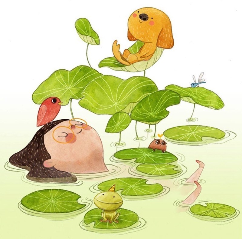 可爱儿童画绘本美图-千呱博客网